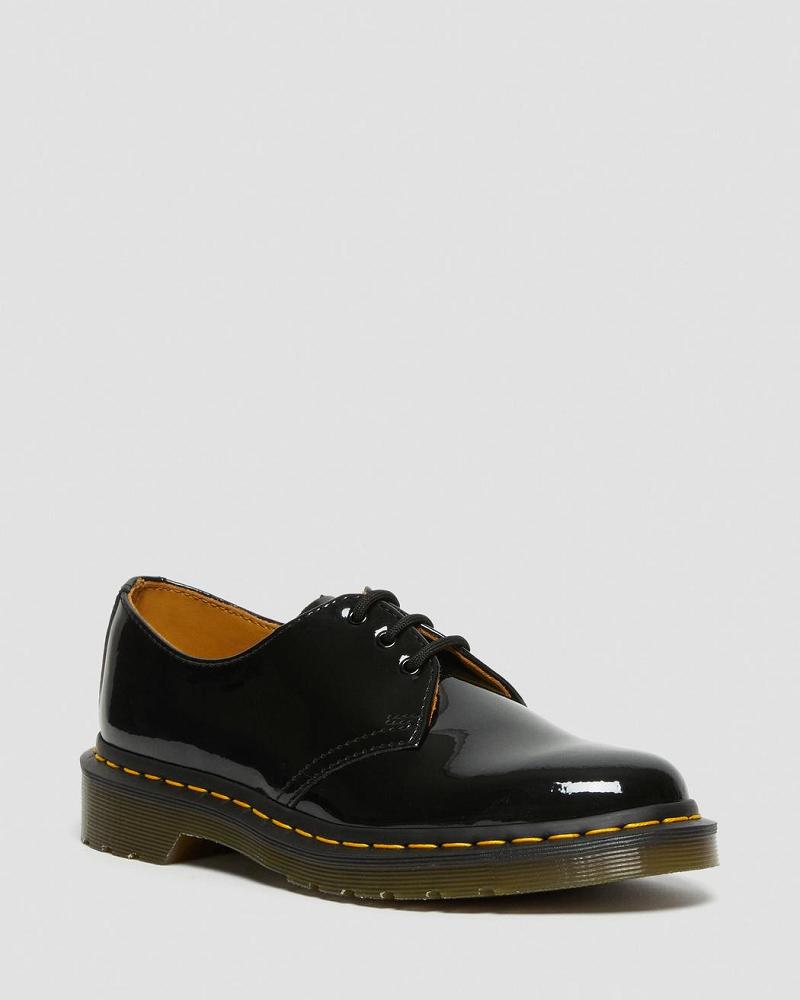 Dr Martens 1461 Lak Leren Oxford Schoenen Dames Zwart | NL 430NWY